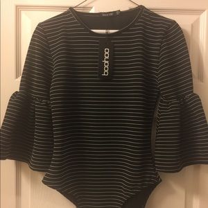 Black striped bodysuit
